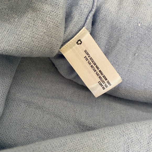 GAP Perfect Fit blue V-Neck Pullover Sweater Cotton/Silk Blend women's size XL - Picture 4 of 4